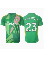 Moške Nogometnih dresov Aston Villa Emiliano Martinez #23 Vratar Domači 2024-25 Kratki rokavi